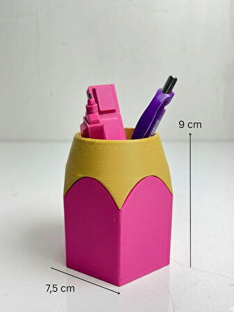 Kalem Şeklinde Kalemlik | Renkli ve Sevimli Okul Eşyaları