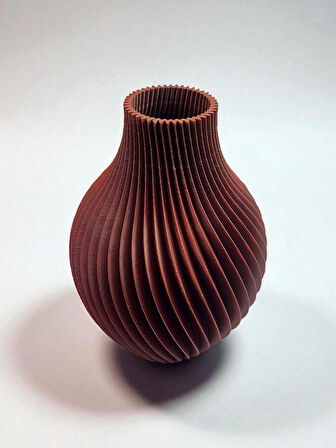 Tombul Spiral Desenli Dekoratif Vazo
