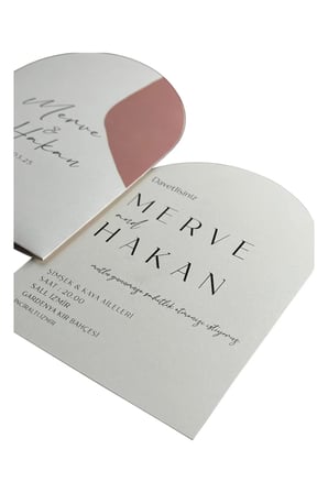 48 Adet Dila Düğün Davetiyesi 2205 - Özel Zarflı
