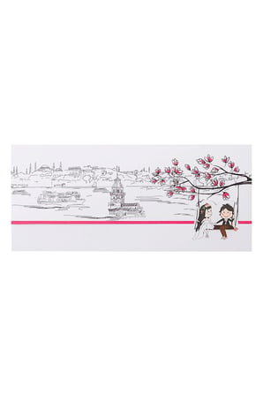 45 Adet Ekoline Düğün Davetiyesi 22424 - Zarfsız