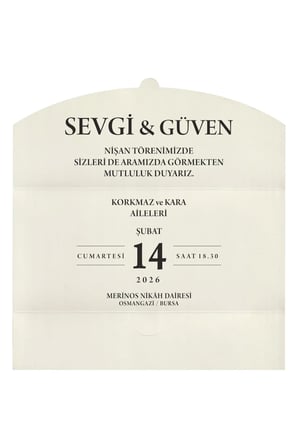 49 Adet Sümer Çiçek Desenli Düğün Davetiyesi 38028 - Zarfsız