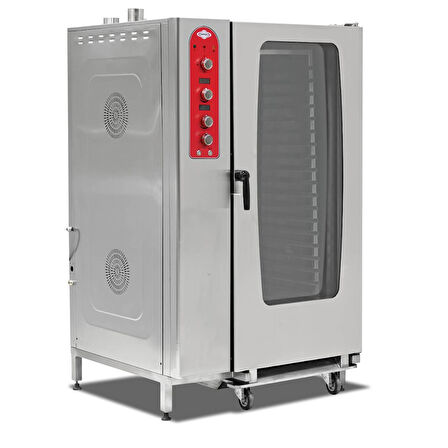 Empero EMP.GKF.40 Plus Konveksiyonel Fırın - Gazlı - 40 GN-1/1 (20 GN-2/1) - kit arabalı - LPGli