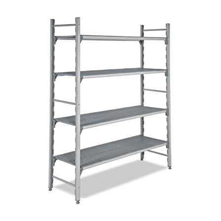 Empero EMP.40220-18-D Polipropilen Raflar - Delikli Tablalı En  220x40x180 cm