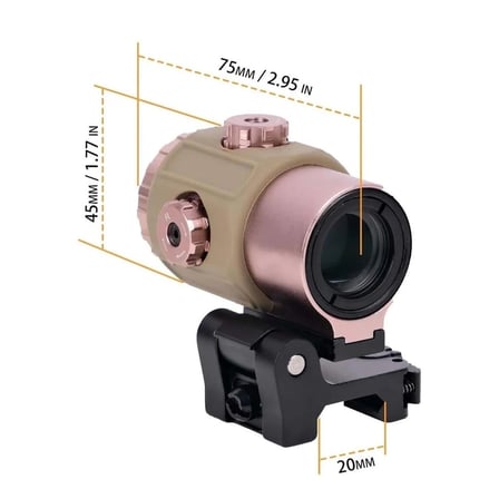 558G43 Xps2 Hedef İ̇Şaretleyici Red Dot  Holografik Nişangâh, 5X Büyütmeli Set Çöl Rengi