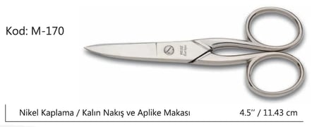 Europe Kalın Nakış Makası Süper Kalite No:4.5 11,43 Cm