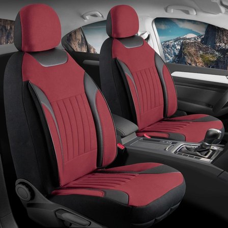 BMW 3 Serisi 330i xDrive Uyumlu Lüx Deri Detaylı Tay Tüyü Oto Koltuk Kılıfı Ön Arka Takım Edition Serisi Bordo