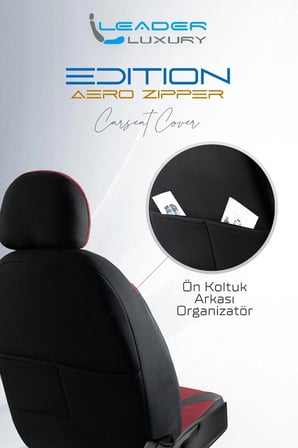 Seat Leon Station Wagon Uyumlu Lüx Deri Detaylı Tay Tüyü Oto Koltuk Kılıfı Ön Arka Takım Edition Serisi Bordo