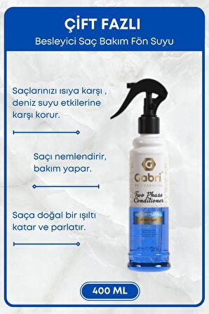 Çift Fazlı Saç Bakım Fön Suyu 400 ml - Saç Dökülmesi Önleyici, Besleyici, Koruyucu Etki