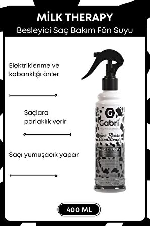 Milk Therapy Çift Fazlı Saç Bakım Fön Suyu 400 ml - Saç Dökülmesi Önleyici, Besleyici, Koruyucu Etki