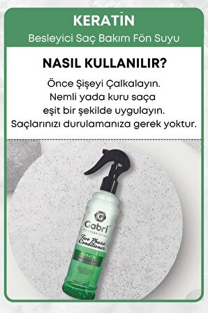 Besleyici, Onarıcı Keratin Saç Spreyi Fön Sütü Kolay Tarama Etkili Isıya Karşı Koruyucu 400 ml