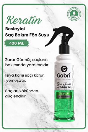 Besleyici, Onarıcı Keratin Saç Spreyi Fön Sütü Kolay Tarama Etkili Isıya Karşı Koruyucu 400 ml