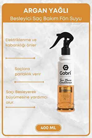 Argan Yağlı Besleyici Onarıcı Saç Bakım Spreyi Fön Suyu 400 ml