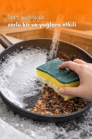 6 Adet Ultra Maxi Mega Boy Bulaşık Süngeri – Güçlü Temizlik & Dayanıklı Doku