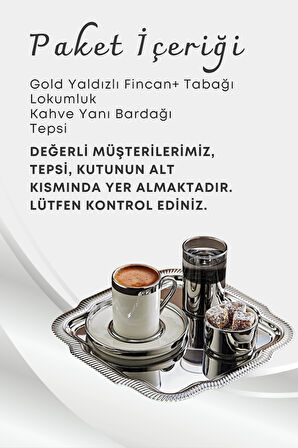 Tepsili Gümüş Porselen Fincan Sunum Seti Damat Kahvesi-söz Nişan Türk Kahvesi Kahve Fincanı