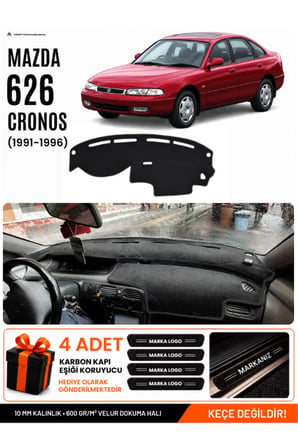 e-biz MAZDA 626 CRONOS (1991-1996) Uyumlu Torpido Koruma, Torpido Örtüsü, Torpido Kılıfı - Siyah - MA009