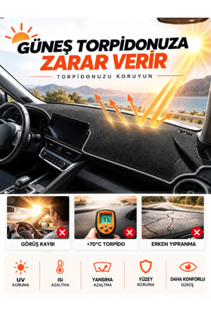 e-biz TOYOTA COROLLA E210 HAYALETLİ (2018-2026) Uyumlu Torpido Koruma Örtüsü Oto Kılıfı - S.Gri - TO017