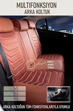 Alfa Romeo 159 Uyumlu Lüx Deri Oto Koltuk Kılıfı Ön Arka Takım TREND Serisi TARÇIN