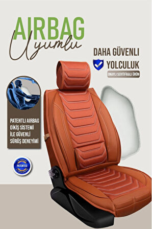 Citroen C5 Uyumlu Lüx Deri Oto Koltuk Kılıfı Ön Arka Takım TREND Serisi TARÇIN