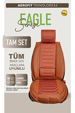 Jeep Renegade Uyumlu Lüx Deri Oto Koltuk Kılıfı Ön Arka Takım TREND Serisi TARÇIN