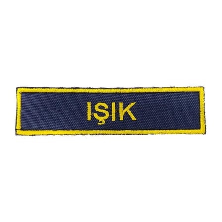 Premium Unvanlik Tekstil Aksesuar İşlemeli Ürün Single Sword Nakış İsimlik