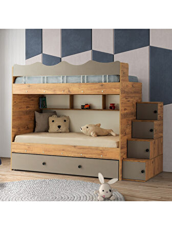 Bulut Yavrulu Ranza Vizon & Ahşap Çelik Destekli %100 MDF