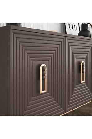 Padova Metal Kulp 64mm Mat Siyah Dolap Kapak Tv Ünite Modern Çekmece Mobilya Komodin Şifonyer