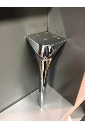 Panama Metal Ayak 16cm Krom Koltuk Dolap Komidin Şifonyer Modern Tv Ünite Modern Mobilya Gümüş