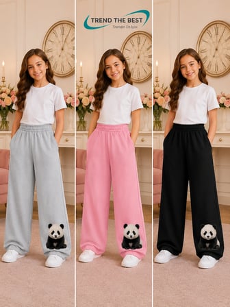Yazlık Kız Erkek Unisex Çocuk Baggy Kalıp Siyah, Pembe, Gri 3'lü Eşofman Altı Takımı