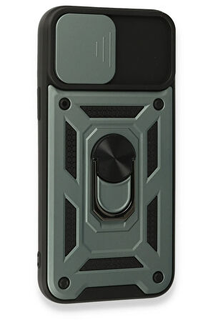 Iphone 16 Pro Max Sürgülü Kamera Koruyucu  Metal Halka Ayaklı Stand Çizilmez Kılıf Case