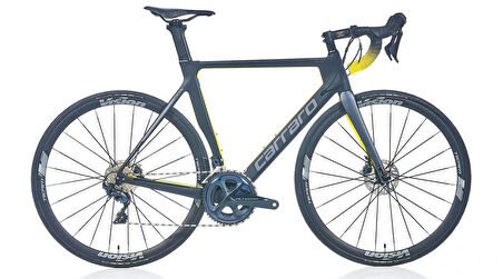 Carraro Fıre C3.2 52CM Mat Siyah Antrasit Sarı Karbon Yol Yarış Bisikleti ( Ultegra )