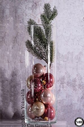 Delizli El İmalati 2'li 10 cm 25+30 Cm - El İşciliği Silindir Vazo Cam KALIN TABANDIR KESİNLİKLE