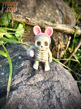  Oyuncak Paskalya İskeleti  - Bayramın Gizemli Ruhları! 🥚💀 3D Hareketli Organik Model - Orta Boy