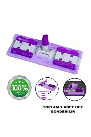 Her Sapa Uygun 1 Adet Bezli Mop Başlık Yer&cam&tavan Silme Temizlik Mop Başlığı Sap Dahil Değildir