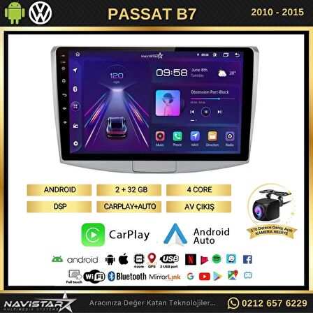 Volkswagen Passat B7 2+32GB Android 13 Kablosuz Carplay 2010-2015 Navigasyon Multimedya Sistemi 