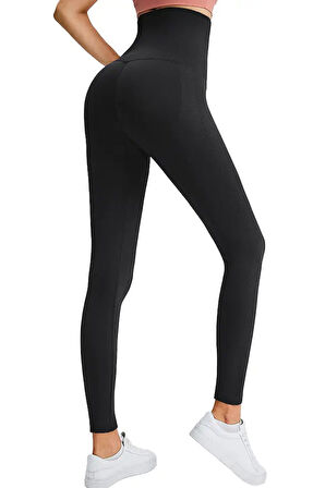 Pastimore Agraflı Siyah Korse Tayt