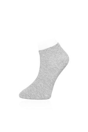 6 Çift Kadın Erkek Unisex Gri Patik Çorap Bilek Boy 6 Adet