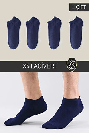 6 Çift Kadın Erkek Unisex Lacivert Patik Çorap Bilek Boy 6 Adet
