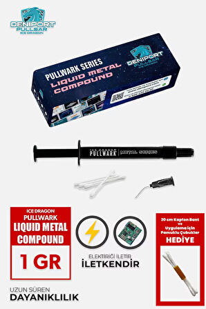 Pullsar Icedragon® Pullwark™ Metal Series™ 1 GR 128W/M-K Sıvı Soğutma/Likit Metal/Sıvı Metal Yüksek Performanslı ve İletken Macun