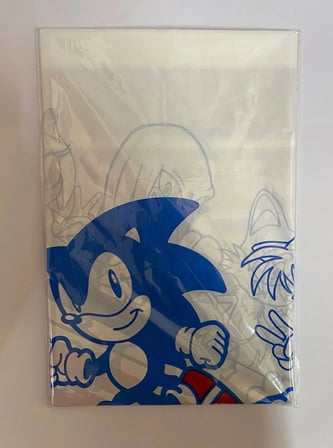 Premium Sonic Plastik Masa Örtüsü (120*180 cm) Eğlence Sürpriz Çocuk Odası