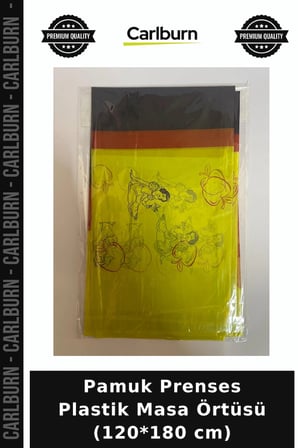 Premium Pamuk Prenses Plastik Masa Örtüsü (120*180 cm) Organizasyon Kutlama Ev