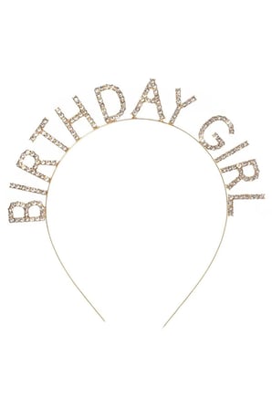 Premium BİRTHDAY GIRL GOLD TAŞLI TAÇ Alışveriş Buluşma Moda