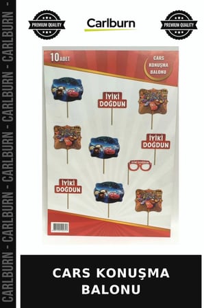 Özel Seri CARS KONUŞMA BALONU Doğum Günü Şenlik Anı