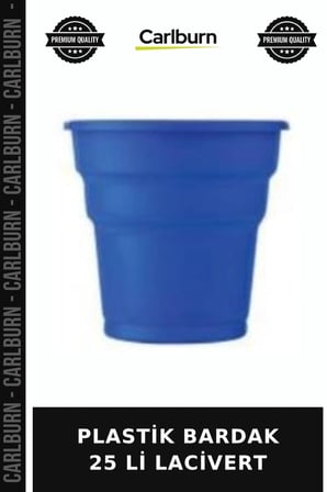 Premium PLASTİK BARDAK 25 Lİ LACİVERT İkram Sunumluk Piknik