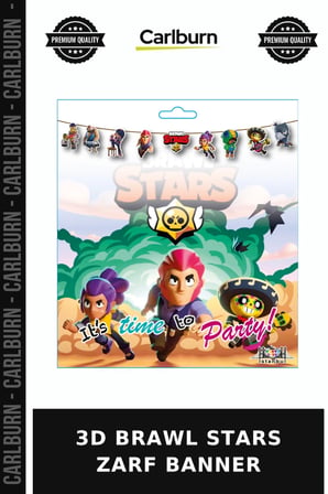 Delux Serisi 3D BRAWL STARS ZARF BANNER Tema Sürpriz Sunum
