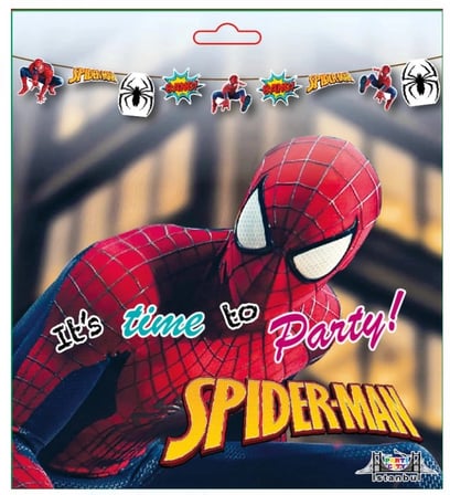 Premium 3D ÖRÜMCEK ADAM ZARF BANNER Mekan Salon Konsept