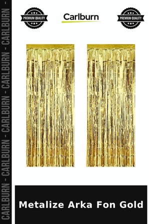 Premium Metalize Arka Fon Gold Eğlence Hatıra Görsel