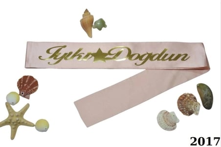 Özel Seri İYİKİ DOĞDUN PEMBE GOLD KUŞAK Parti Kuşağı Kutlama Ürünü Doğum Günü İçin