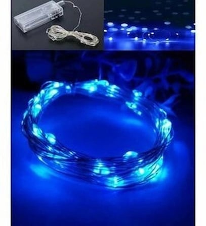 Özel Üretim 3 MT MAVİ PİLLİ PERİ LED Parti Ev Aksesuar