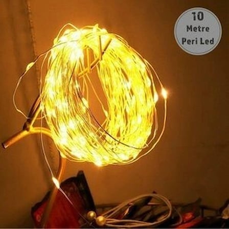 Premium 10 MT GÜN IŞIĞI PİLLİ PERİ LED KL:500 Bahçe Detay Ambiyans