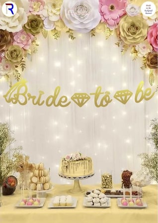 Premium BRİDE TO BE GOLD KALİGRAFİ BANNER Dekor Hatıra Eşyası Bekarlığa Veda